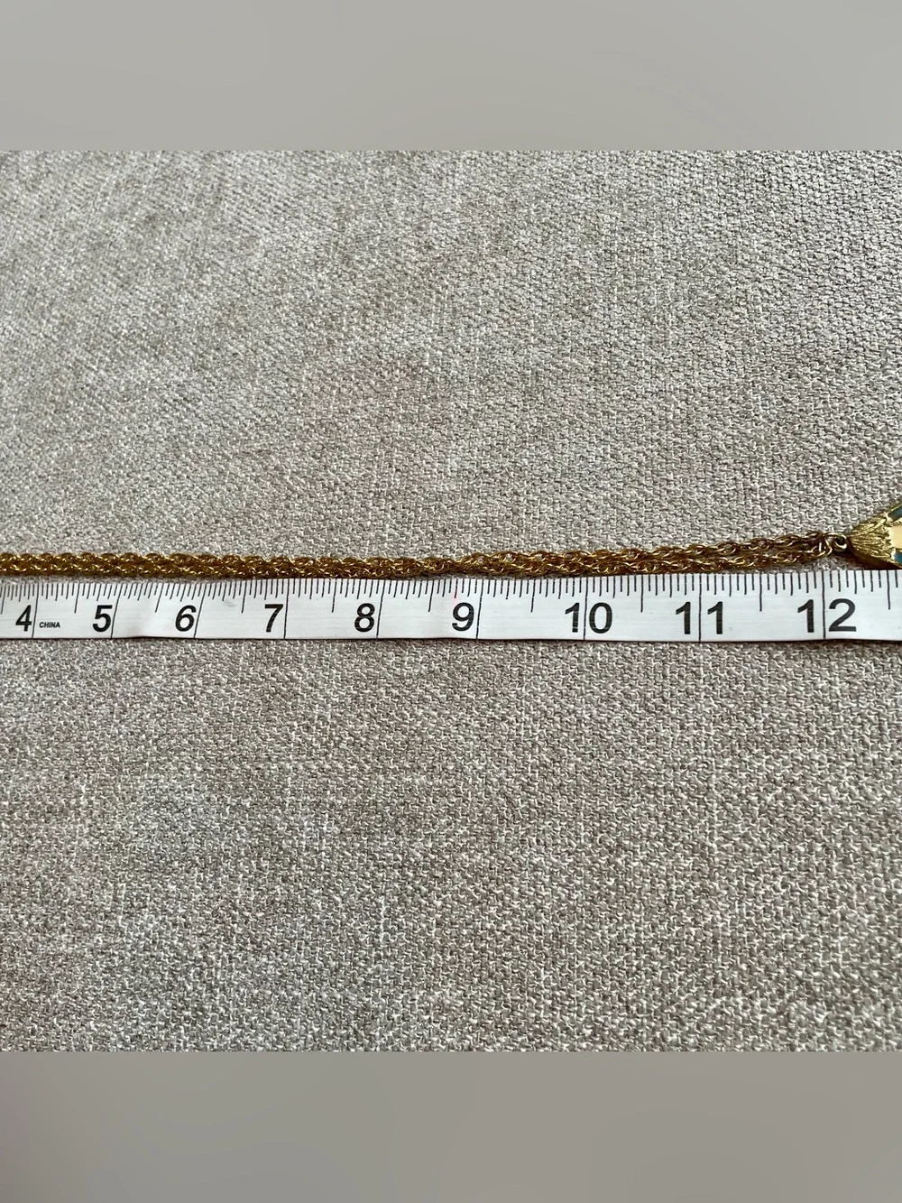 Vintage 1976 Bicentennial Gold Tone Red White Blue Statement Pendant Necklace